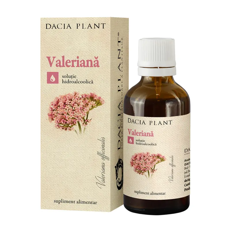 Tinctură de valeriană 50 ml – Dacia Plant - Calm și relaxare