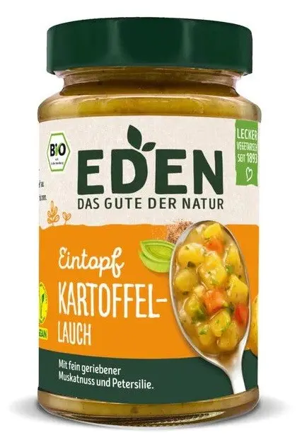 Tocana bio de cartofi și praz, 400g eden