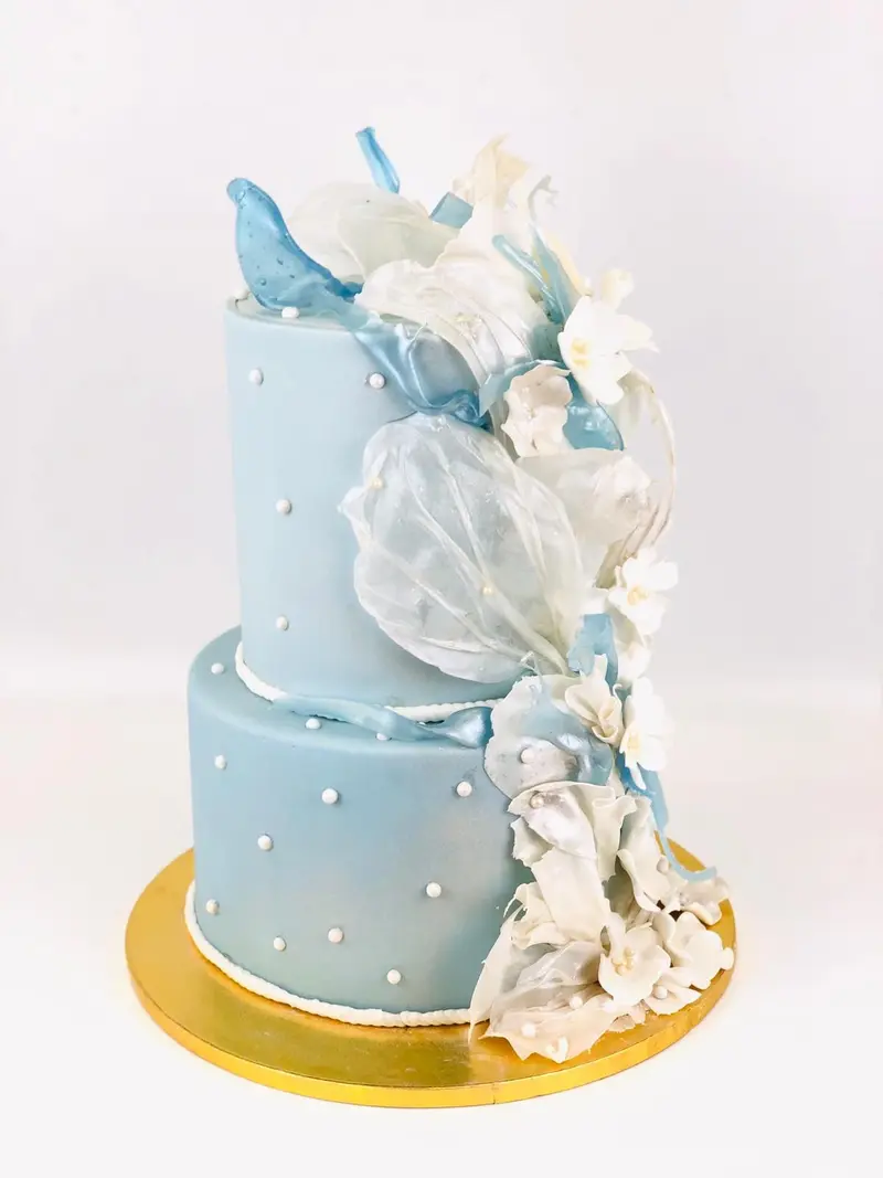 Tort Blue & Flowers