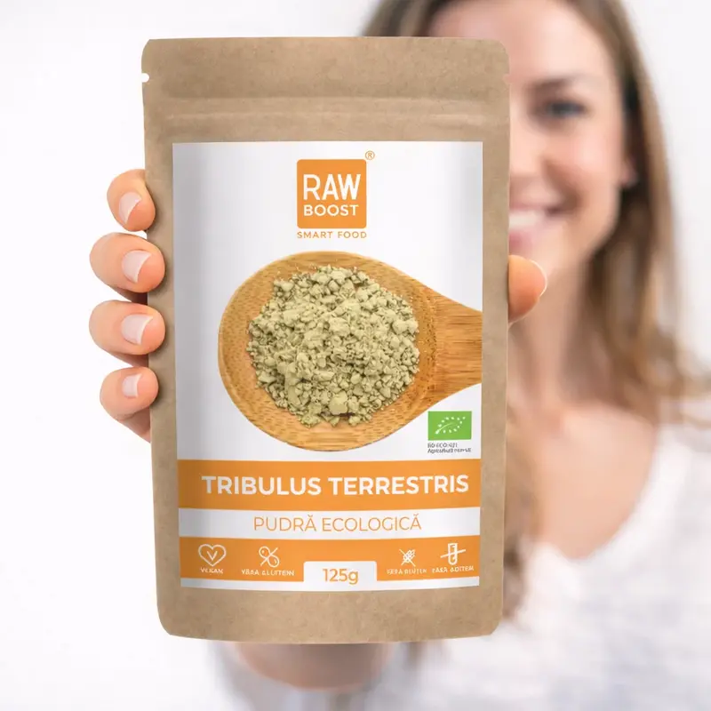 Tribulus Terrestris Pudră ECO - Afrodisiac Natural, 125g | Rawboost