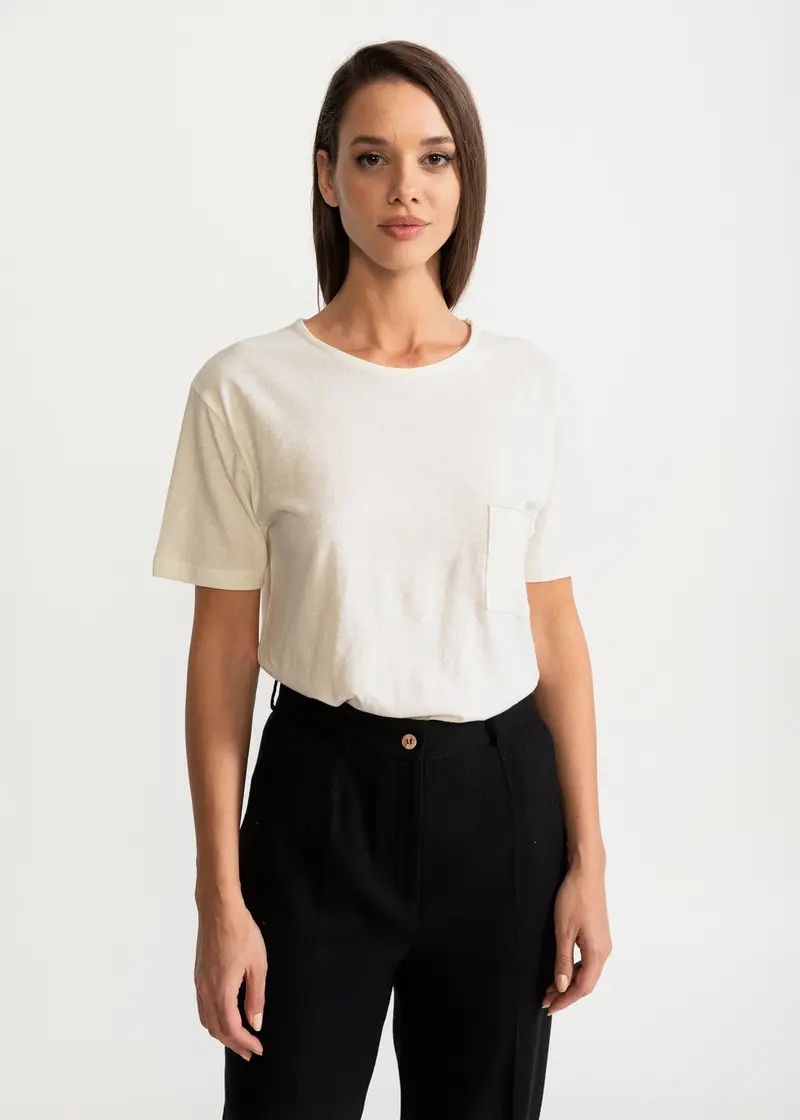 Tricou Chirales din Canepa - Alb