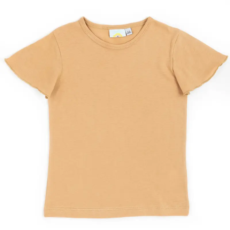Tricou din bumbac si modal Caramel
