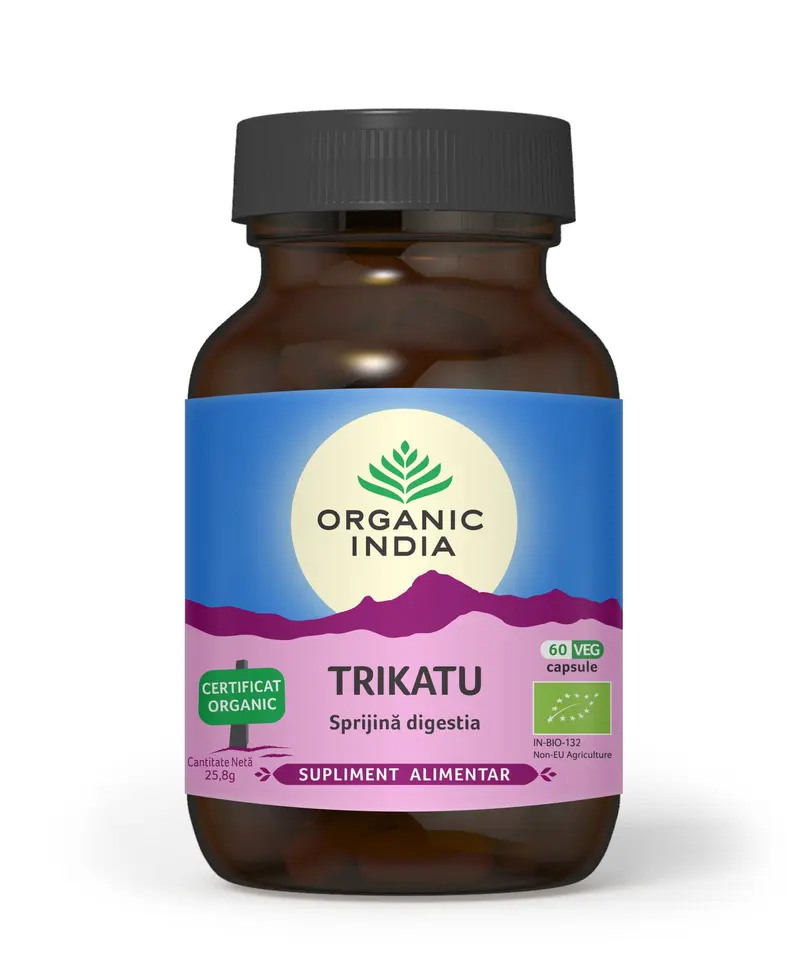 Trikatu, Sprijina digestia 60 cps ECO| Organic India