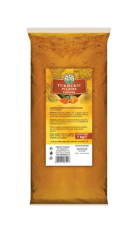 Turmeric curcuma pulbere 1 kg – Herbavit - Gust autentic
