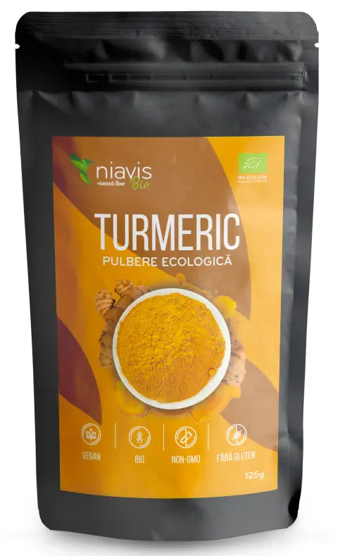 Turmeric pulbere bio 125 g – Niavis - Culoare intensă