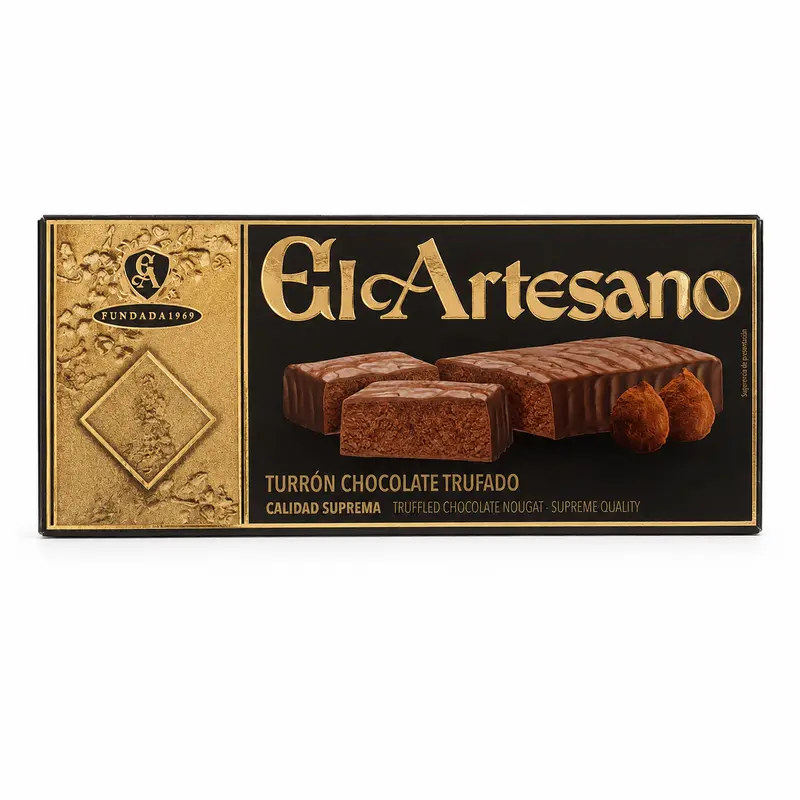 Turron cu ciocolată trufată El Artesano 200g