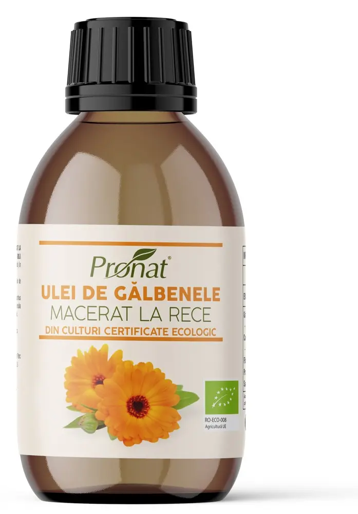 Ulei bio de galbenele macerat la rece, 100ml Pronat