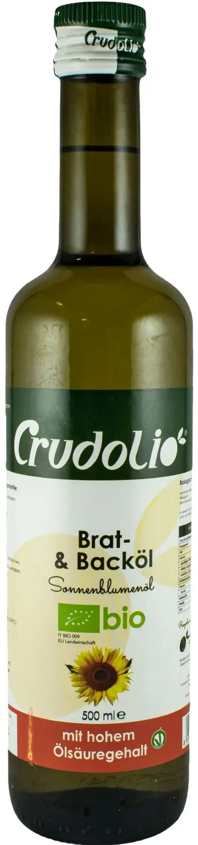 Ulei cu grad oleic ridicat, ideal pentru prajit, 500ml Crudolio