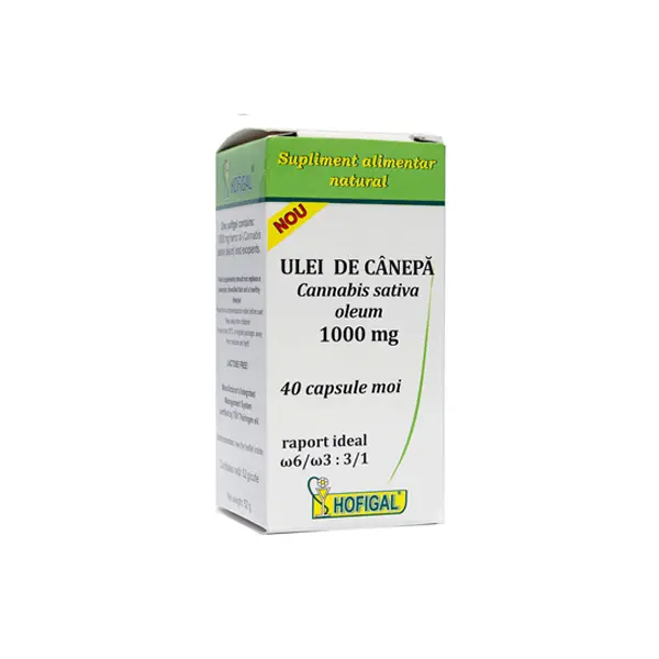 Ulei de Canepa 1000mg 40 cps Hofigal