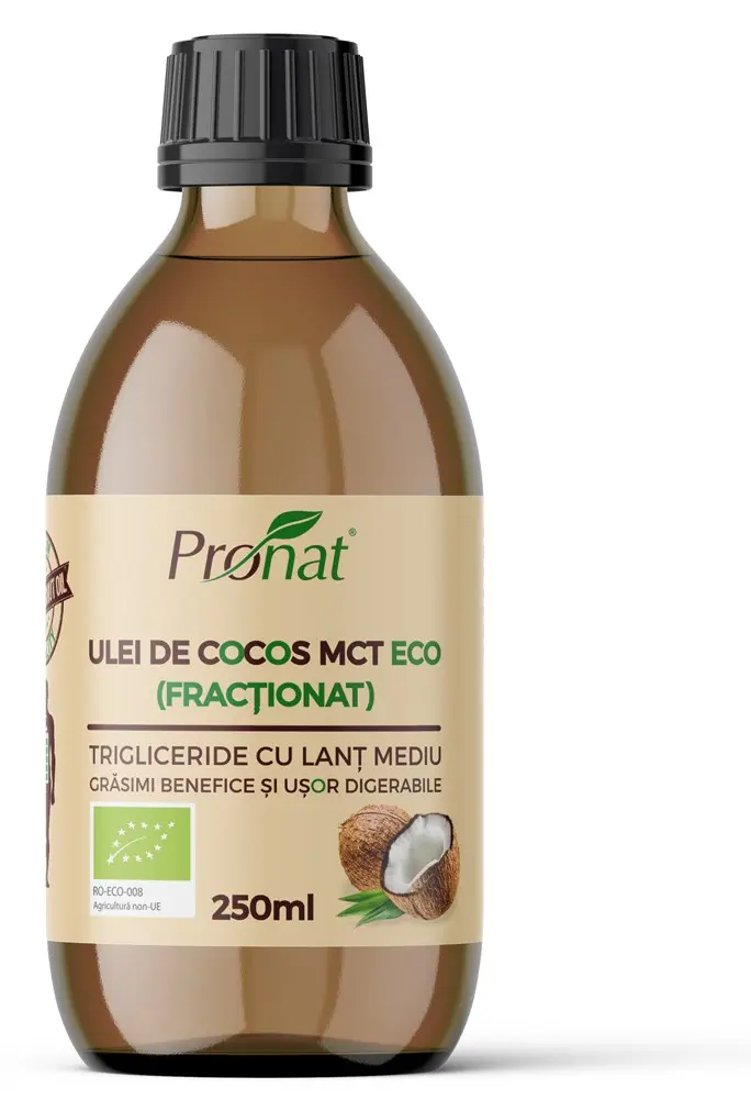 Ulei de cocos MCT bio 250ml Pronat
