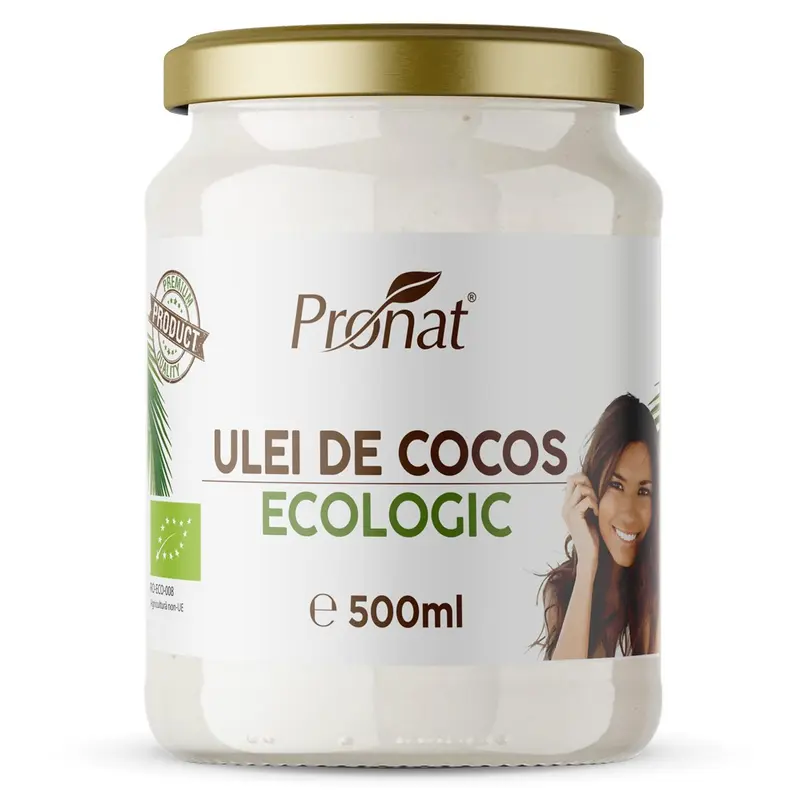 Ulei de cocos RBD bio, 500ml Pronat