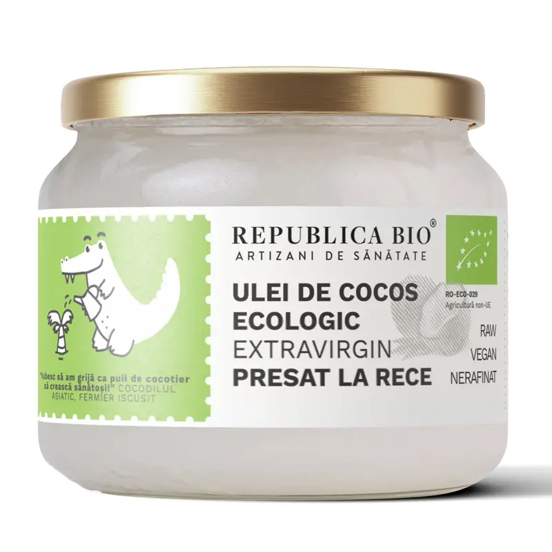 Ulei de cocos Republica BIO 280 ml, extravirgin, presat la rece, bio