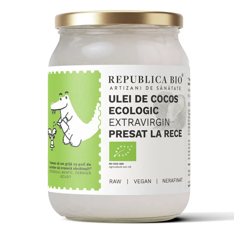 Ulei de cocos Republica BIO 500 ml, extravirgin, presat la rece, bio