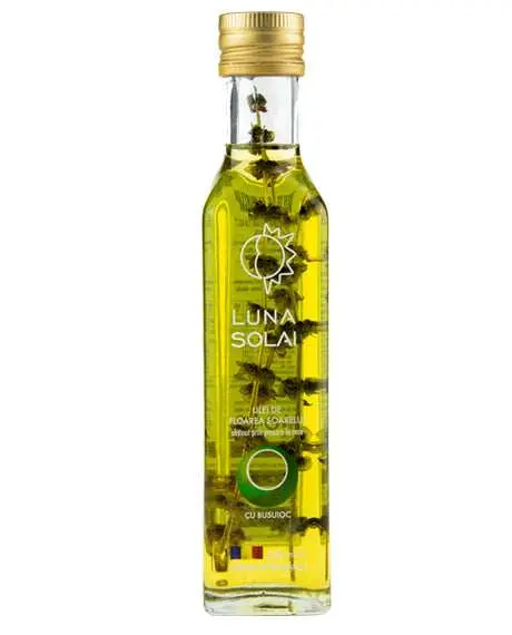 Ulei de floarea soarelui cu busuioc, 250ml, Luna Solai