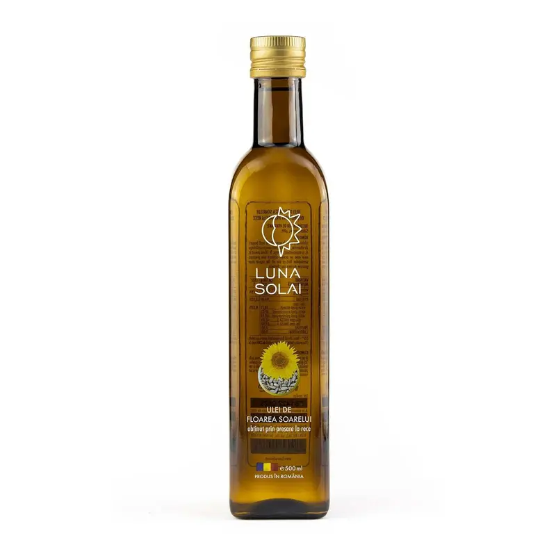 Ulei de floarea soarelui, presat la rece, 500ml, Luna Solai