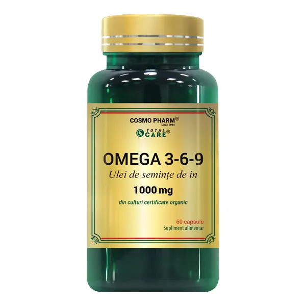 Ulei de in Omega 3-6-9 1000 mg 60 capsule moi – Cosmo Pharm