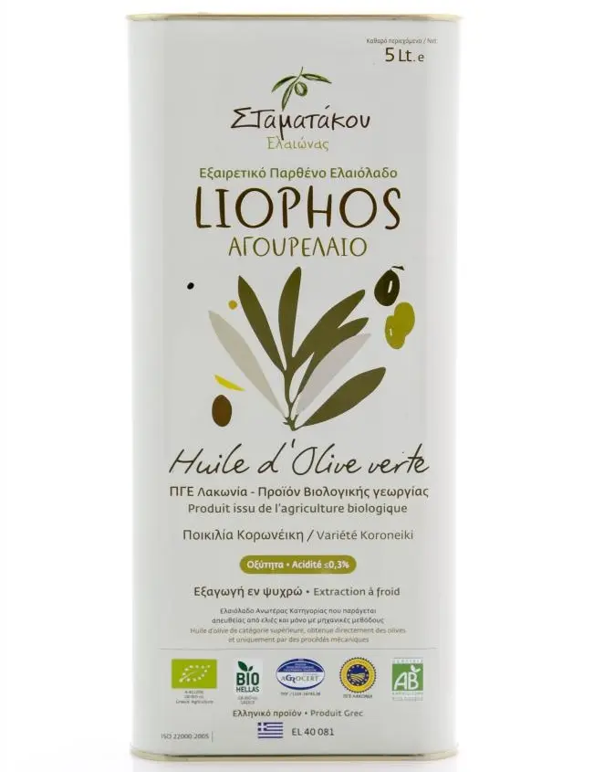 ULEI DE MASLINE EXTRAVIRGIN LIOPHOS EARLY HARVEST BIO 5L