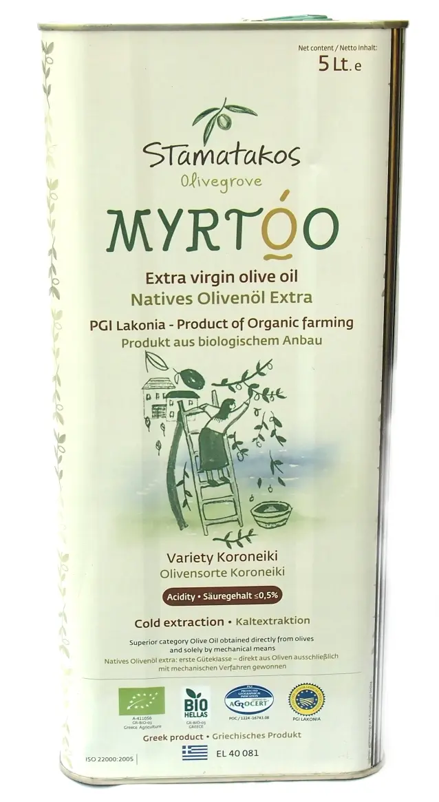ULEI DE MASLINE EXTRAVIRGIN MYRTOO BIO 5L