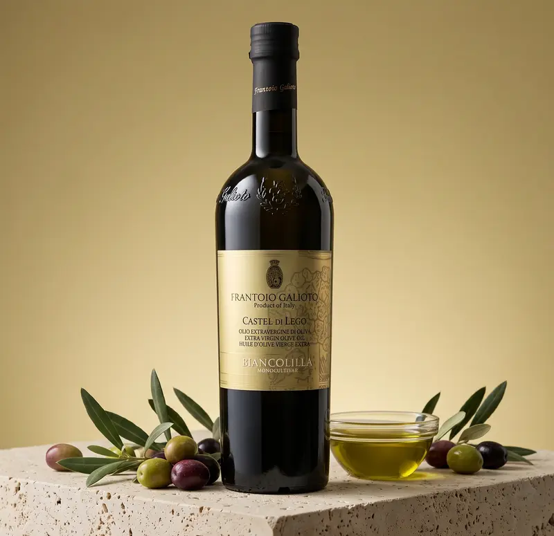 Ulei de Masline Extravirgin PREMIUM, Frantoio GALIOTO, 750 ml, Monocultivar Sicilia, soi Biancolilla