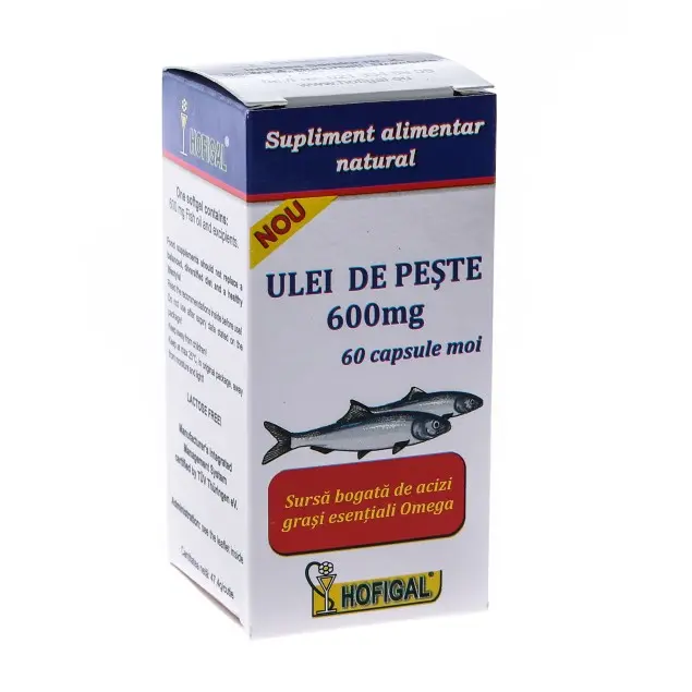 Ulei de peste 600 mg (capsule moi) Hofigal