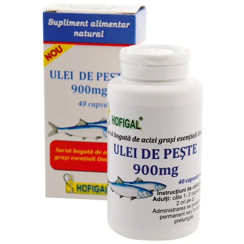 Ulei de pește 900 mg 40 capsule moi – Hofigal - Omega-3 zilnic