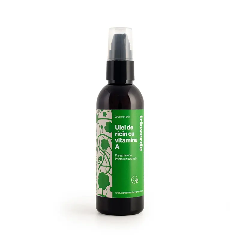 Ulei de ricin presat la rece cu vitamina A 100 ml – Trio Verde