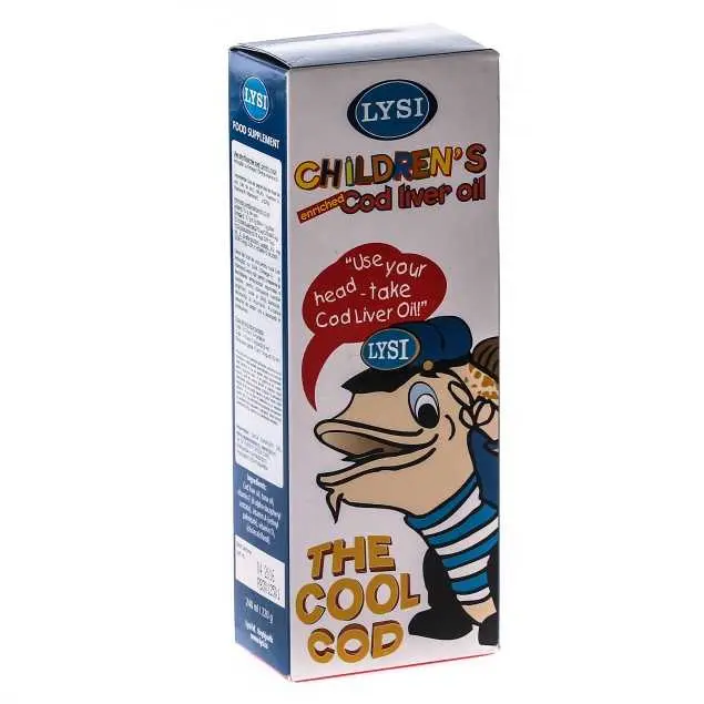 Ulei din ficat de cod pentru copii 240 ml Lysi