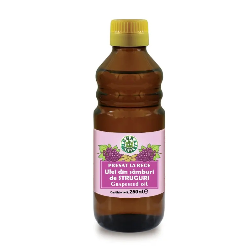 Ulei din sâmburi de struguri presat la rece 250 ml – Herbavit