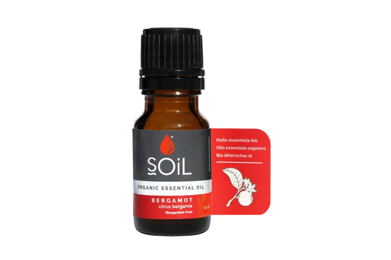 Ulei Esențial de Bergamotă fără Bergaptene (Bergamot) Ecologic/Bio, 10ml | SOiL
