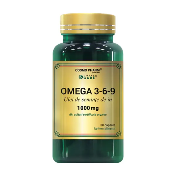 Ulei semințe de in Omega 3-6-9 30 capsule moi – Cosmo Pharm