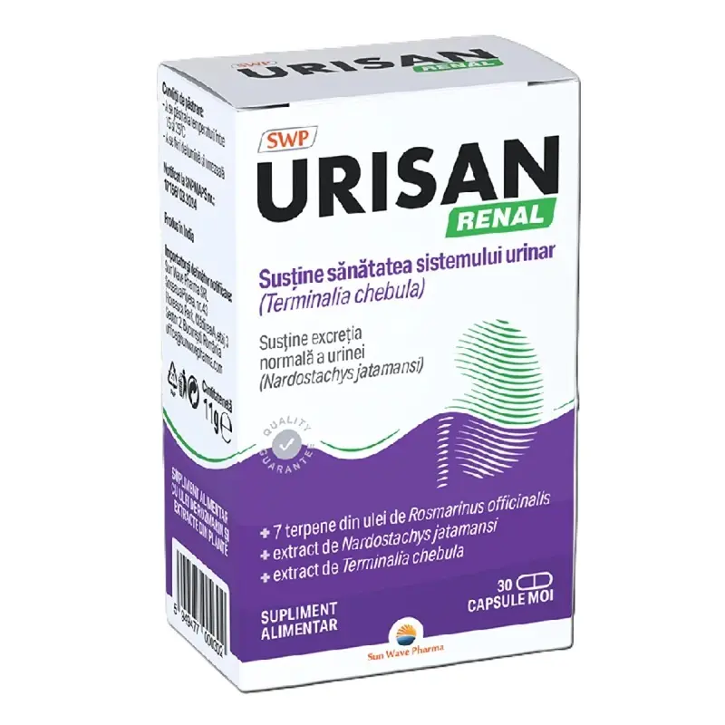 Urisan Renal 30 capsule moi – Sunwave Pharma - Confort urinar