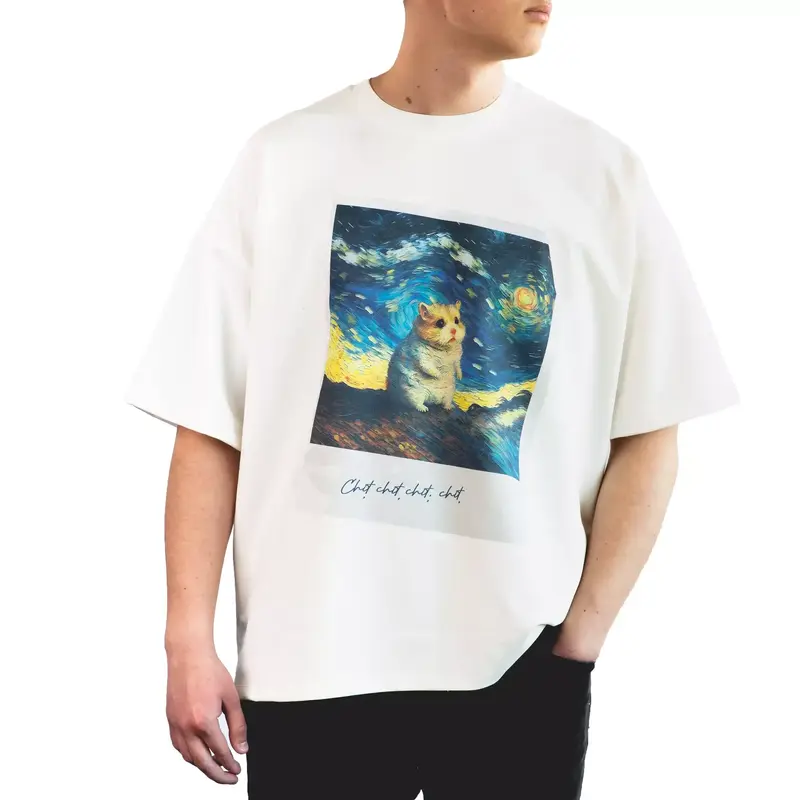 Van Hammy-Tricou Boxy Fit- Ecru