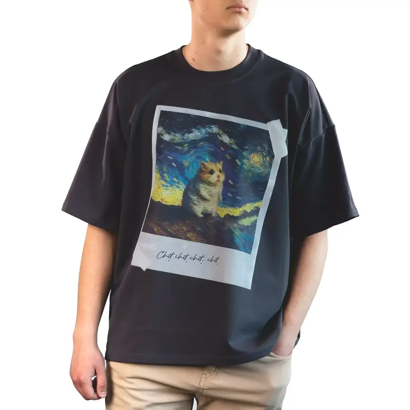Van Hammy -Tricou Boxy Fit- Gri Antracit