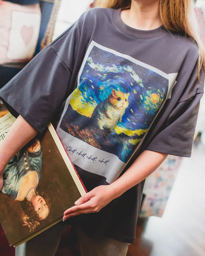 Van Hammy -Tricou Boxy Fit- Gri Antracit