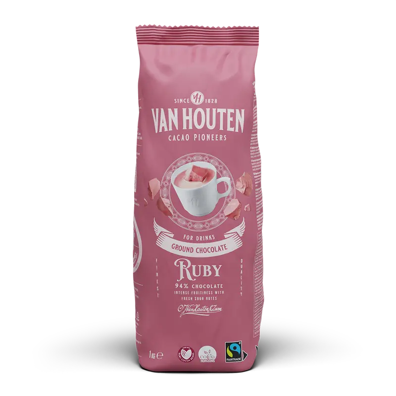 Van Houten Ruby - ground chocolate 1000 g