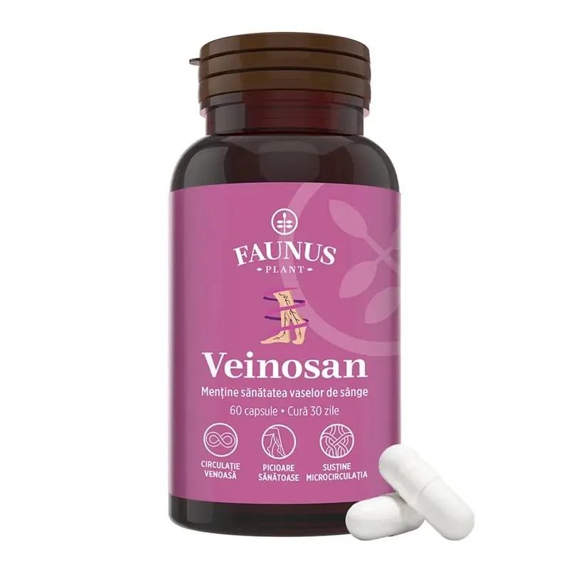 Veinosan 60 capsule – Faunus Plant - Picioare ușoare