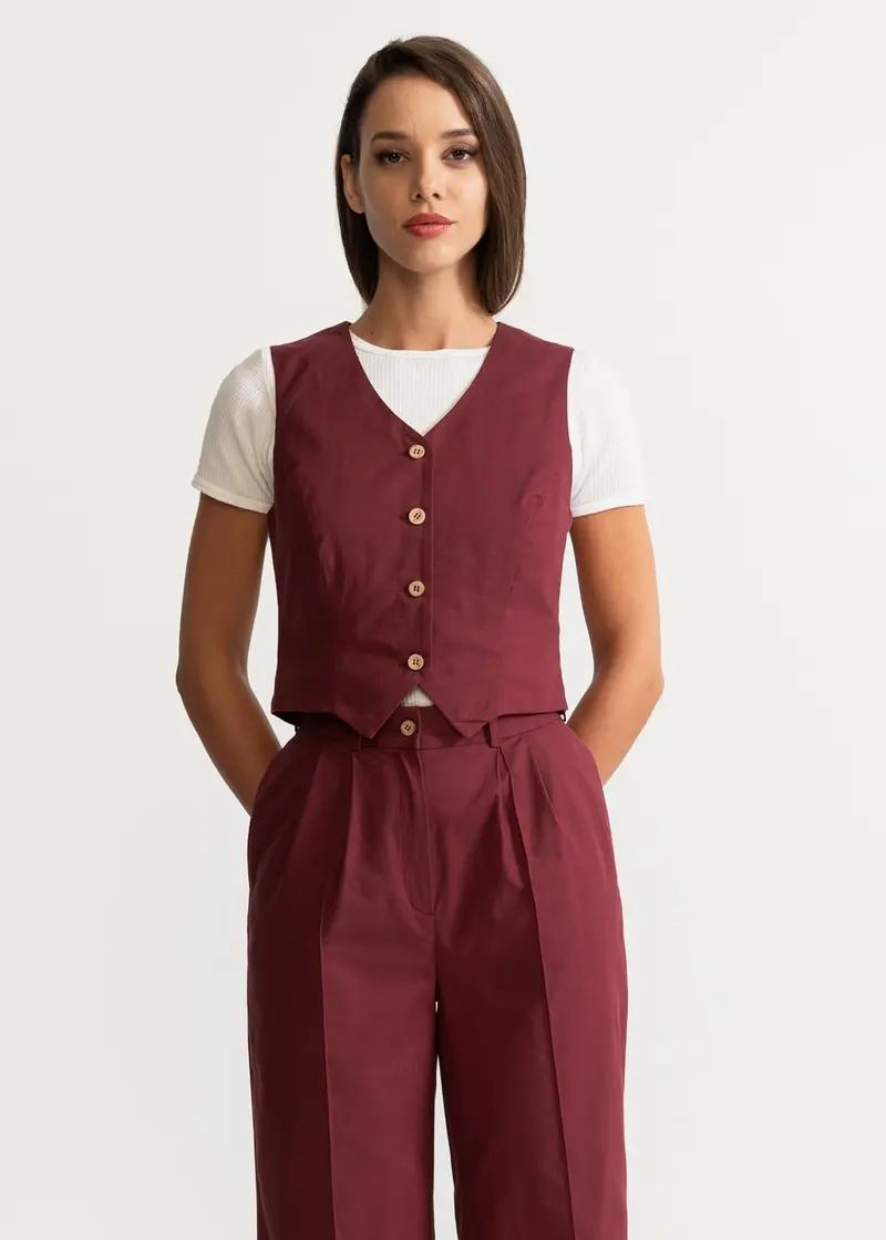 Vesta "Figa" 100% Bumbac Organic - Burgundy