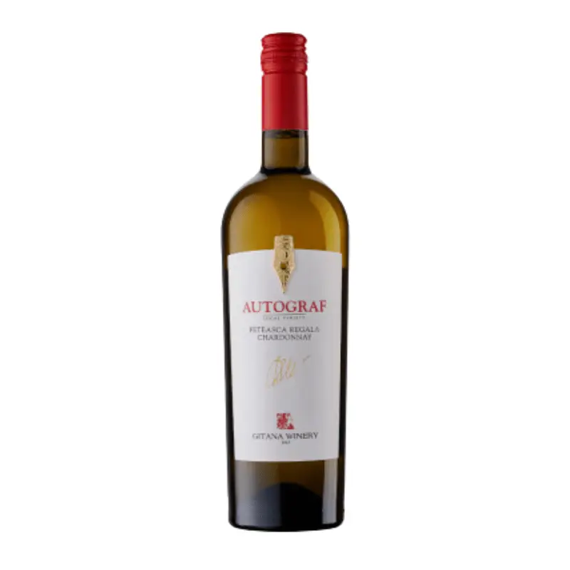 Vin Alb Gitana Autograf Feteasca Regala-Chardonnay Sec 0.75L