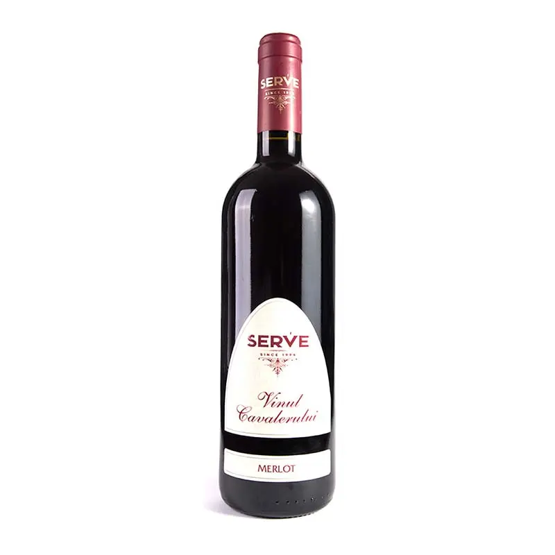 Vin Rosu Cavalerului Merlot Sec 0.75L