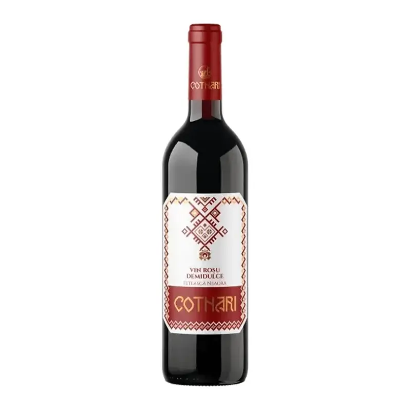 Vin Rosu Cotnari Traditii Feteasca Neagra Demidulce 0.75L