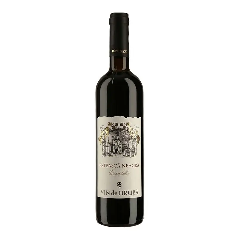 Vin Rosu Rovinex Hruba Feteasca Neagra Demidulce 0.75L