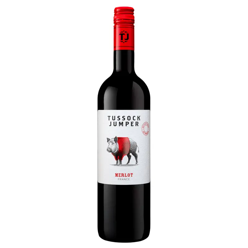 Vin Rosu Tussock Jumper Merlot Sec 0.75L