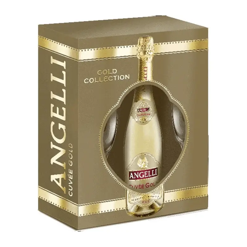 Vin Spumant Angelli Gold 0.75L+2 Pahare