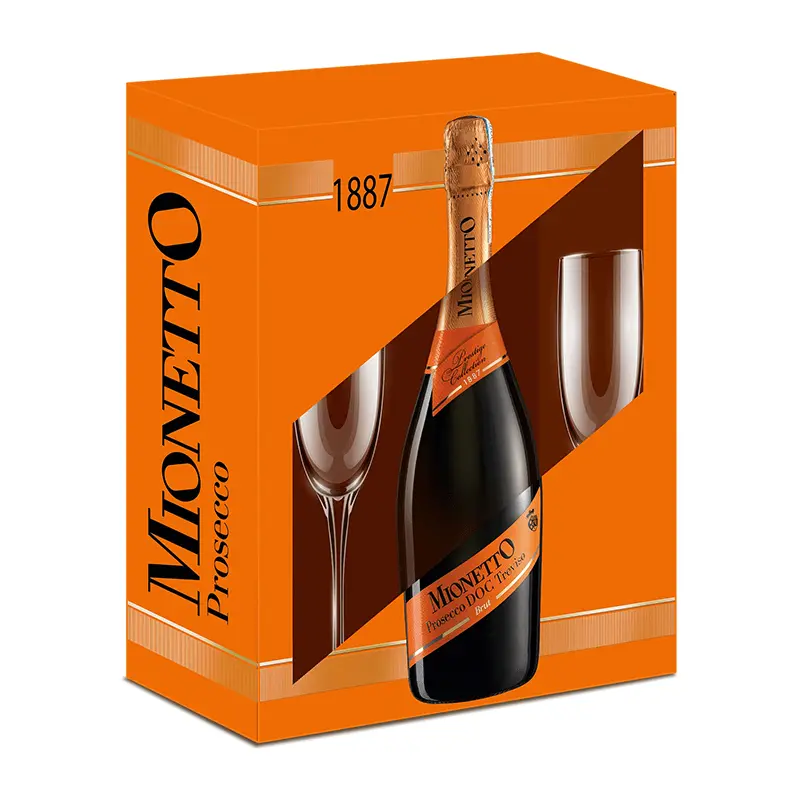 Vin Spumant Mionetto DOC Orange 0.75L + 2 Pahare