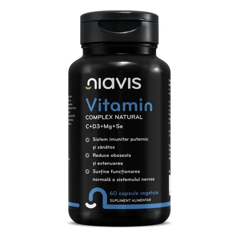 Vitamin Complex Natural C + D3 + MG + SE 60cps vegetale