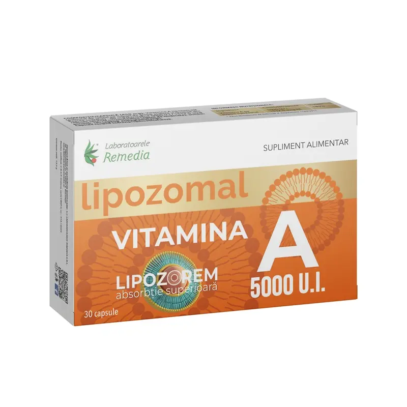 Vitamina A lipozomală 5000 UI 30 capsule – Remedia