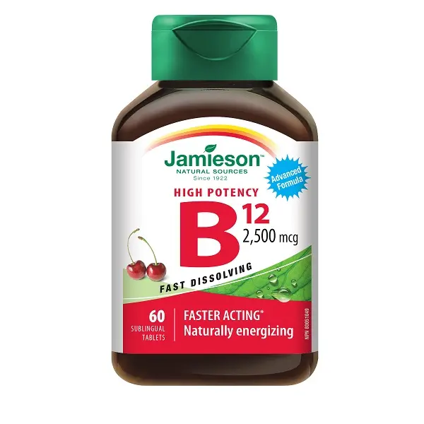 Vitamina B12 2500 µg 60 comprimate sublinguale – Jamieson