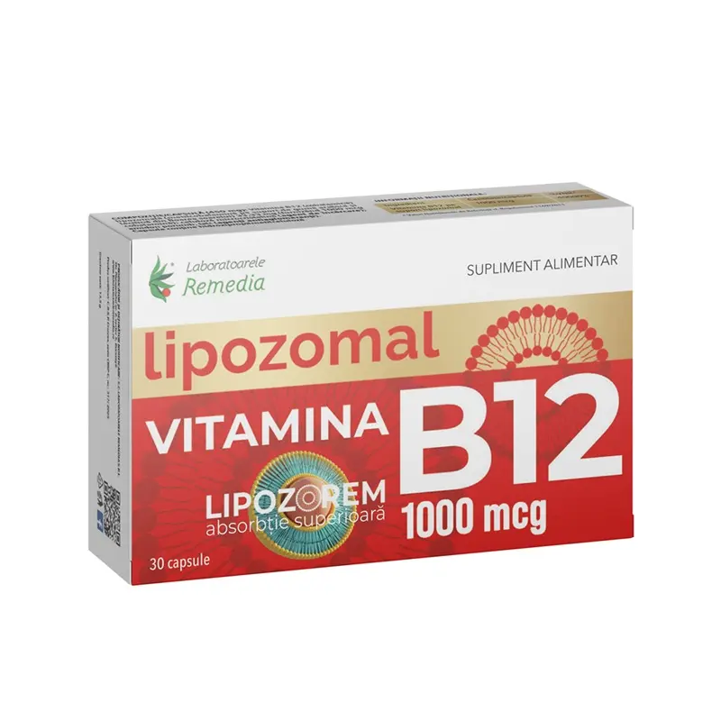 Vitamina B12 lipozomală 1000 µg 30 capsule – Remedia