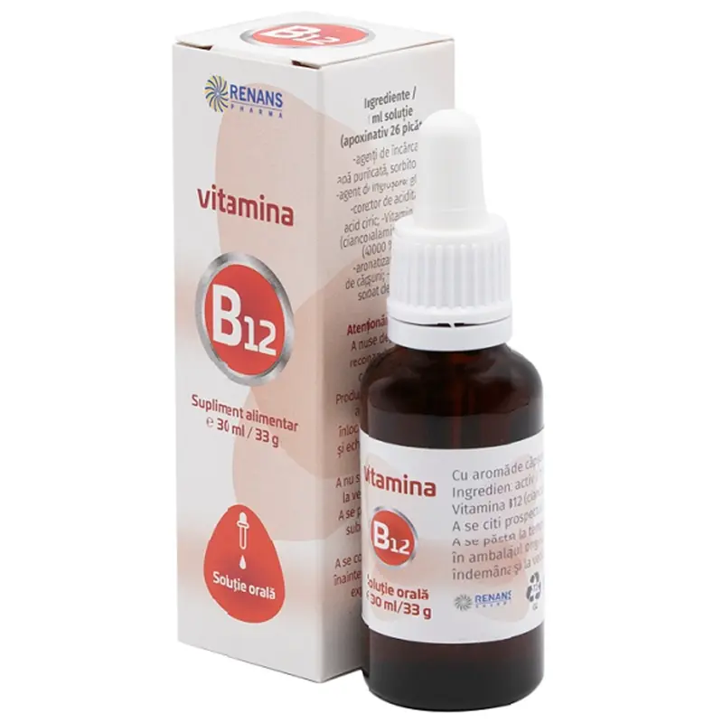 Vitamina B12 picături 1000 µg/ml, 30 ml – Renans Pharma