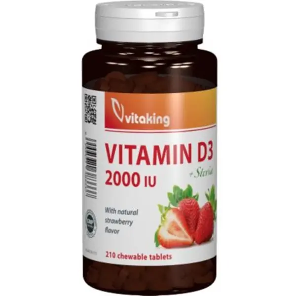 Vitamina D 2000 UI masticabilă 210 comprimate – Vitaking
